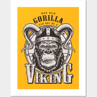 Gorilla Viking Posters and Art